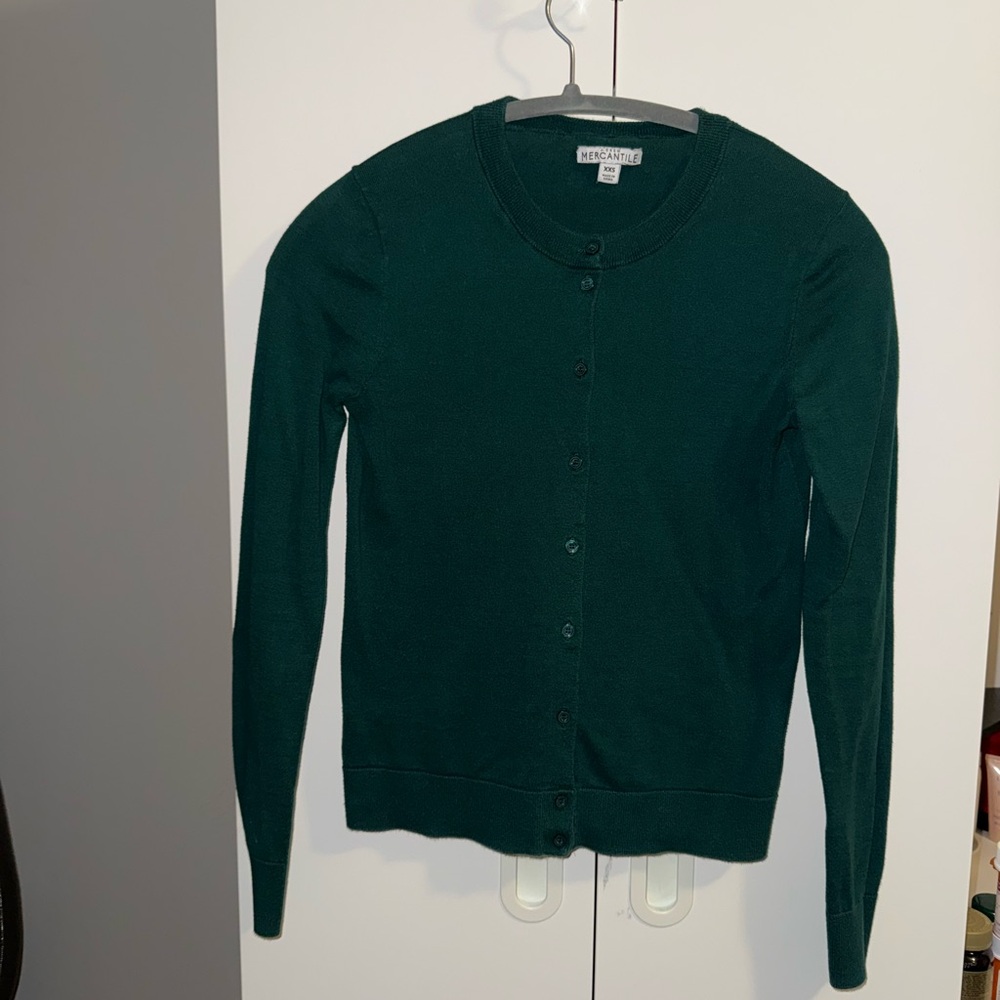 J. Crew Deep Green Women's Cardigan XXS